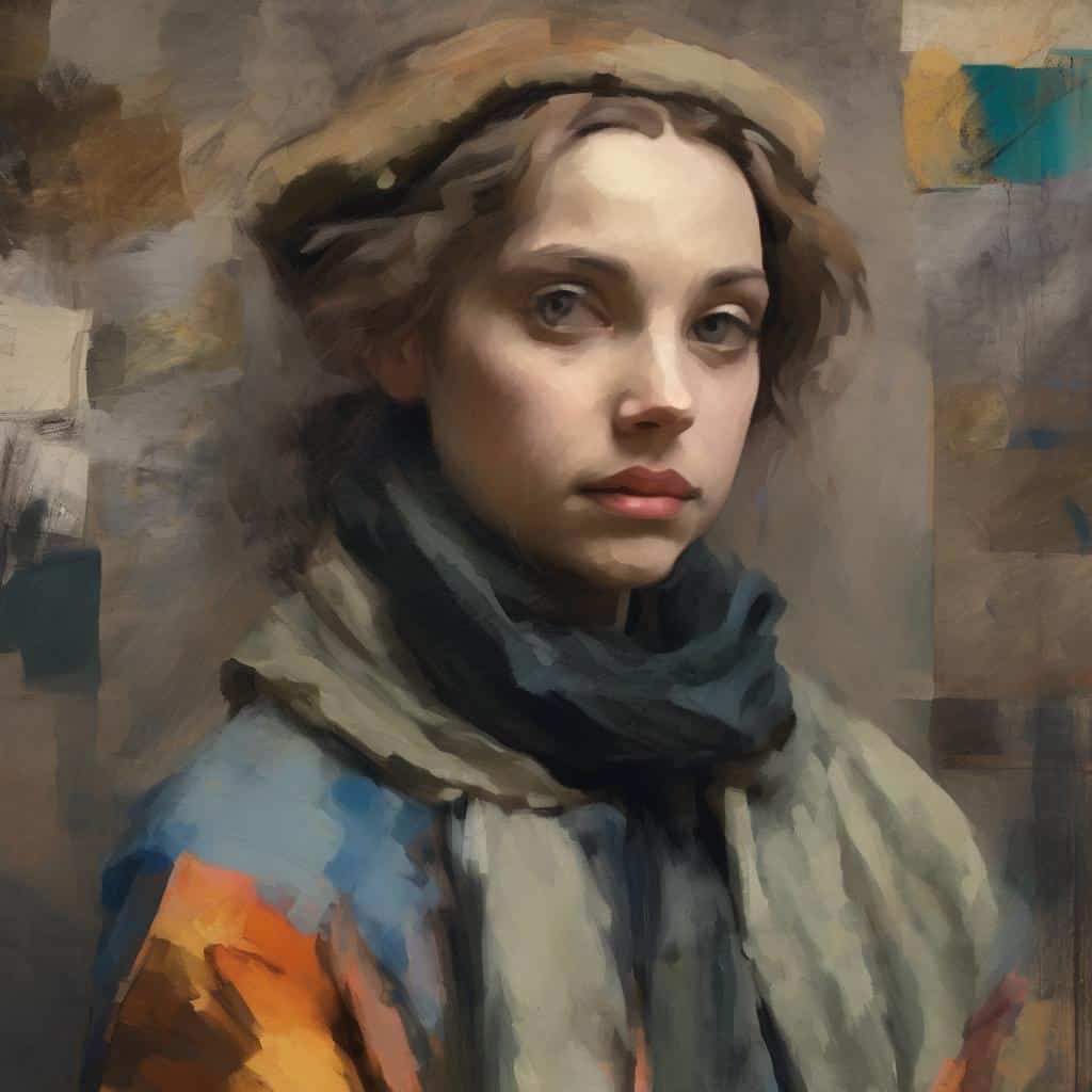 Όμορφη πορτρέτο γυναίκας με καλλιτεχνική πινελιά, αναδεικνύοντας την πλούσια πολιτιστική παράδοση.